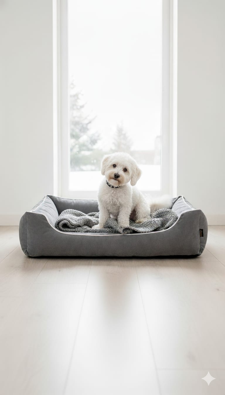 Lebon Dog Bed Lea - Gray 100 x 75cm