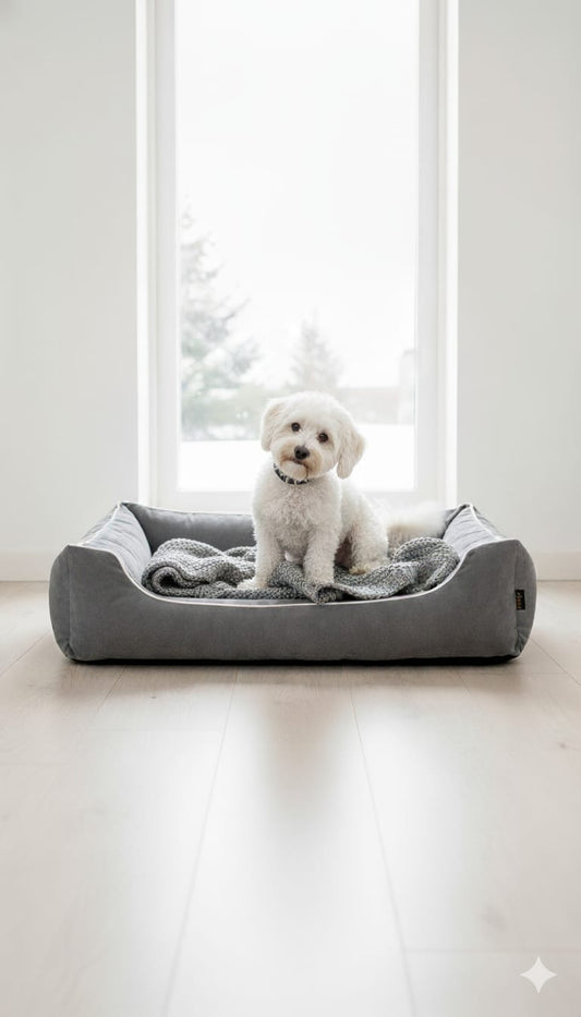 Lebon Dog Bed Lea - Gray 100 x 75cm